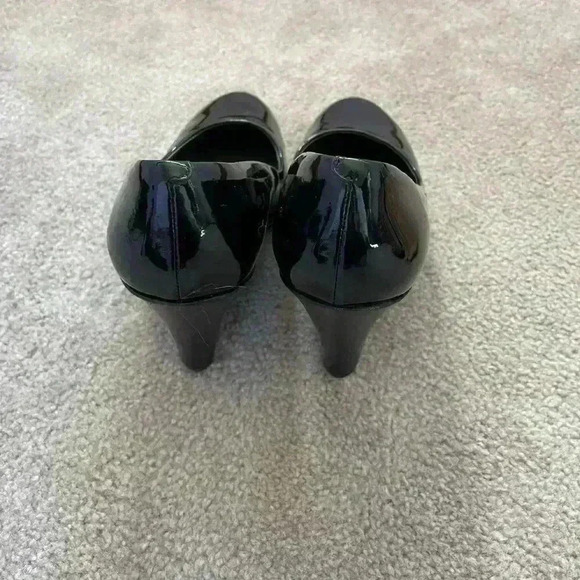 Cole Haan Wedge Black Patent Heels Size 6.5 - Picture 3 of 5